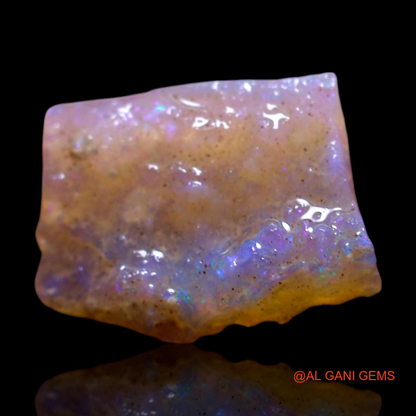 Natural Untreated Fire Opal Loose Gemstone Fancy Rough From Australia 1.70 Cts 13x9x2 mm RG-325