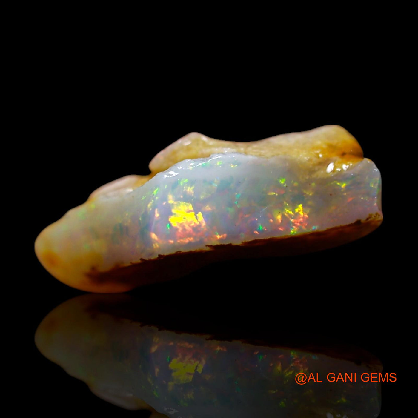 3.00 Cts Natural Australian Fire Opal Loose Gemstone Fancy Rough 13x12x4 mm RG-328