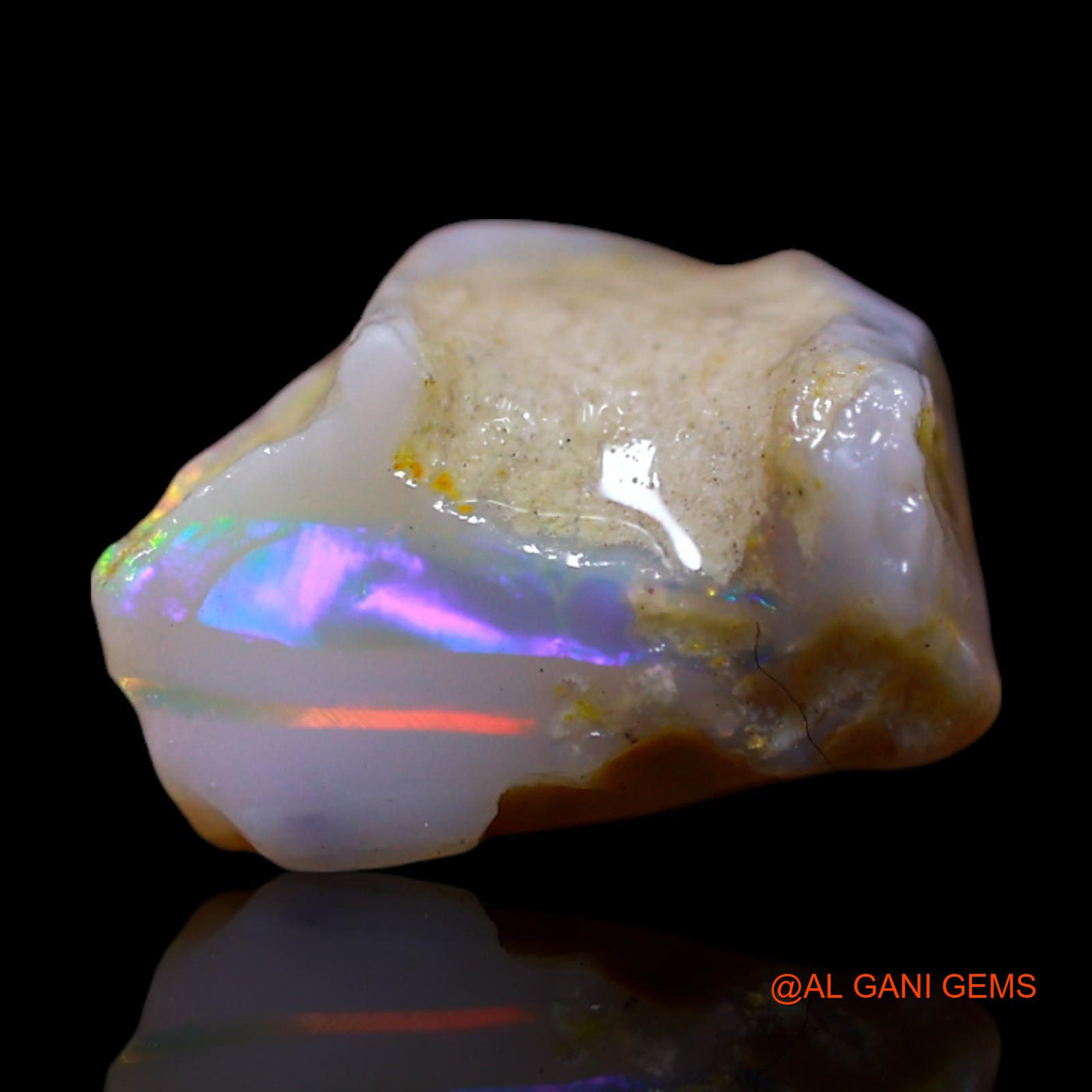 Natural Untreated Fire Opal Loose Gemstone Fancy Rough From Australia 3.00 Cts 13x10x9 mm RG-329