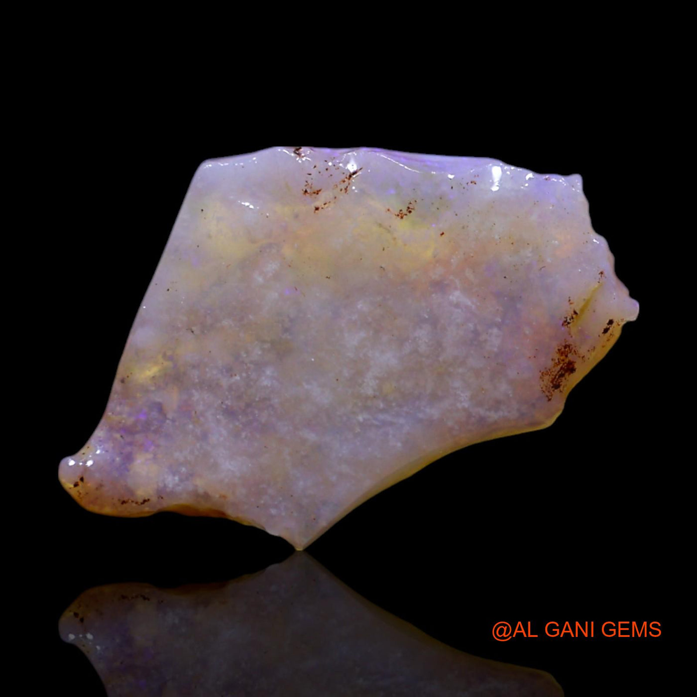 Natural Untreated Fire Opal Loose Gemstone Fancy Rough From Australia 1.00 Cts 14x9x2 mm RG-334