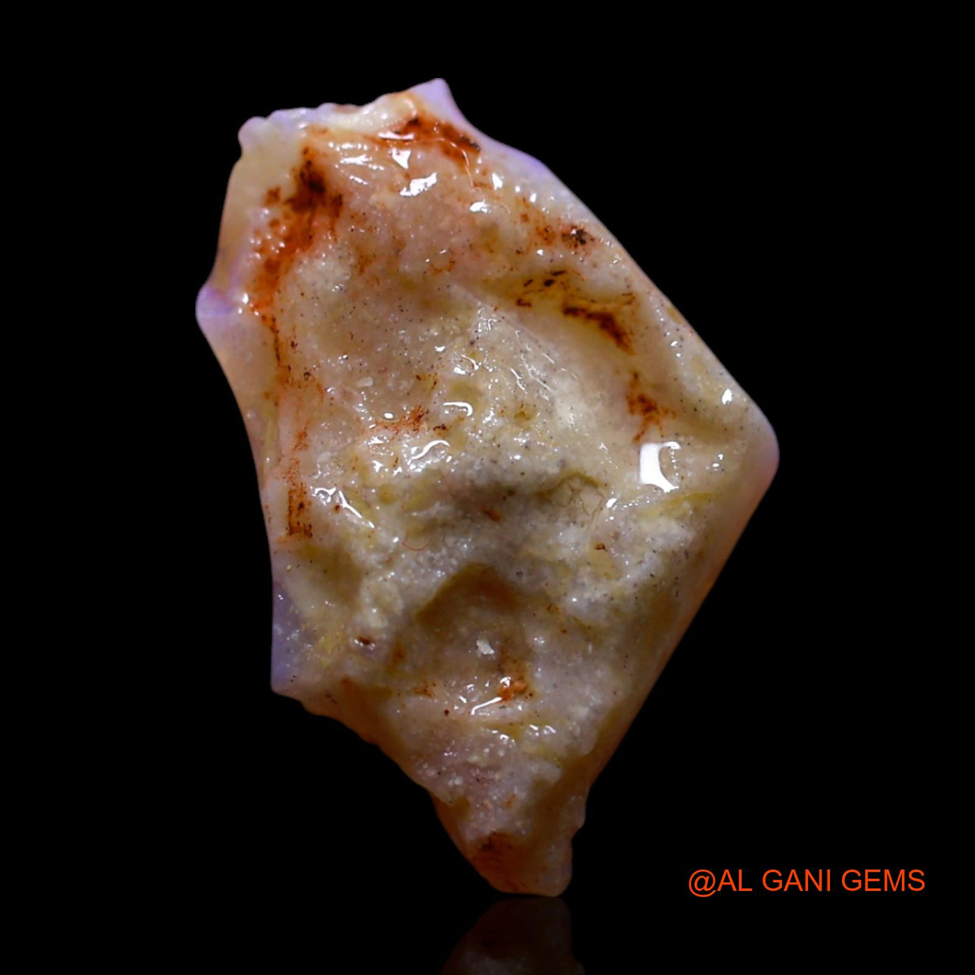 Natural Untreated Fire Opal Loose Gemstone Fancy Rough From Australia 1.00 Cts 14x9x2 mm RG-334