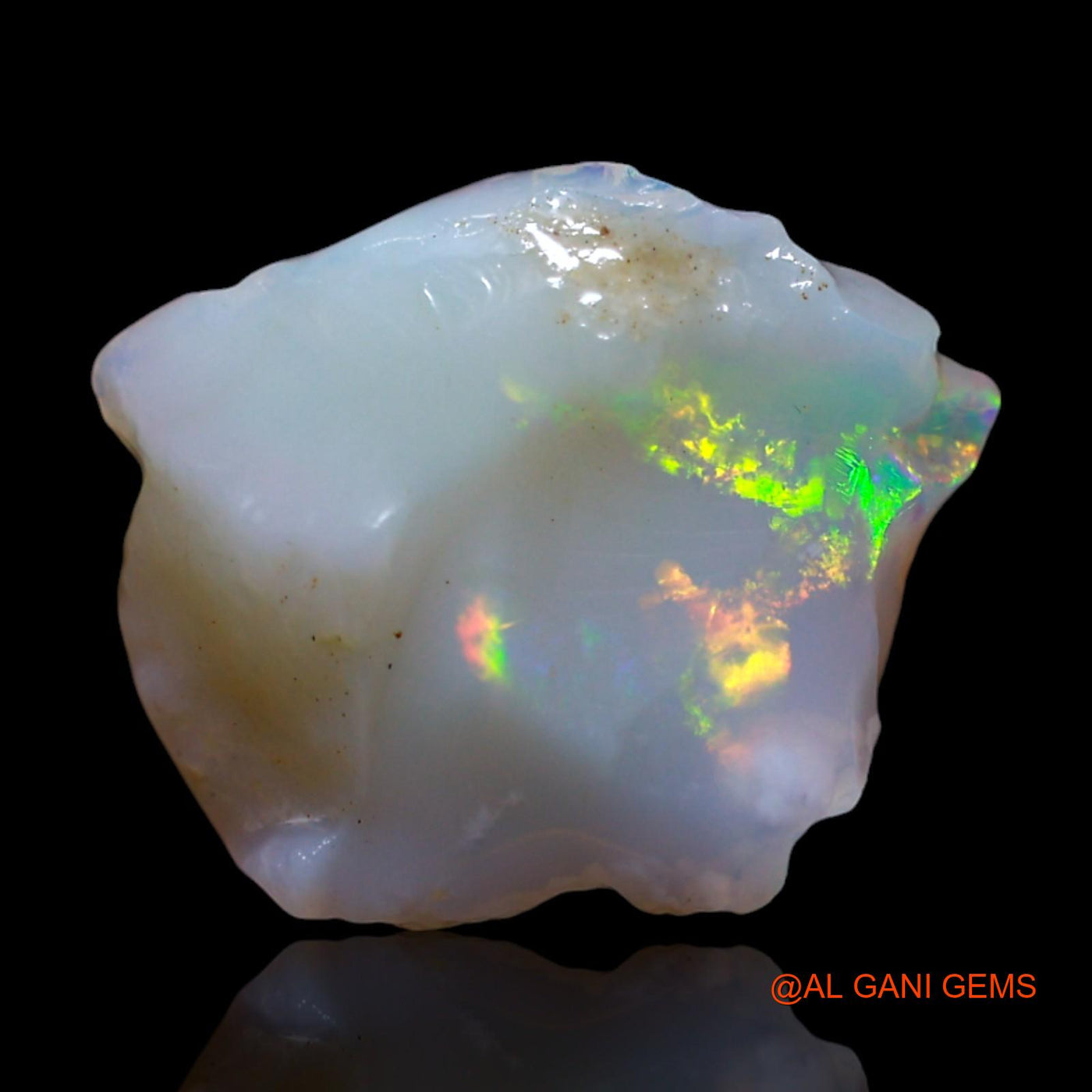 Natural Fire Opal Gemstone 2.00 Cts Loose Fancy Rough From Australia 12x10x5 mm RG-361