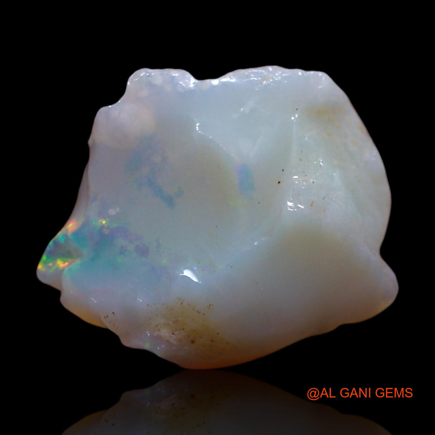 Natural Fire Opal Gemstone 2.00 Cts Loose Fancy Rough From Australia 12x10x5 mm RG-361