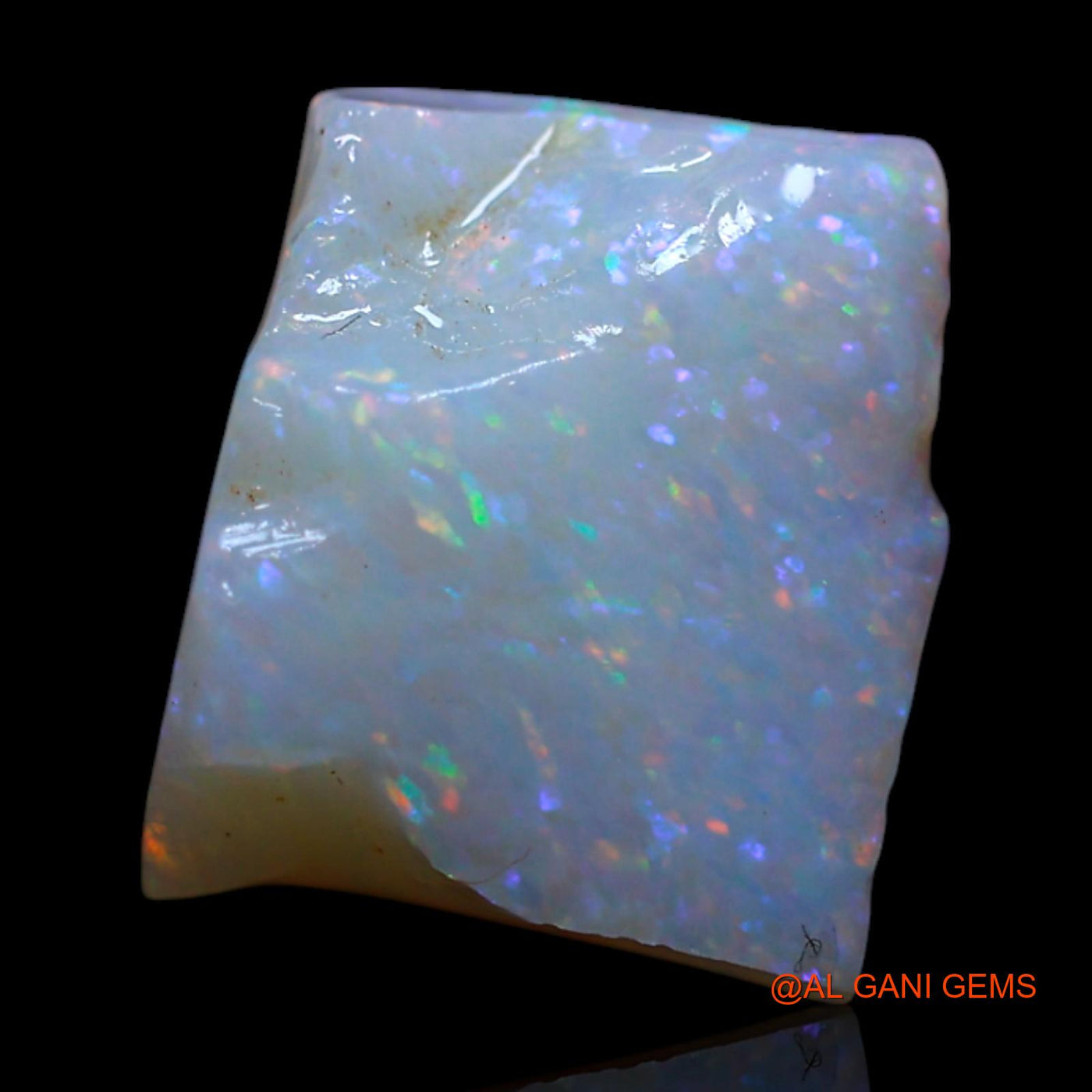Natural Fire Opal Gemstone 2.00 Cts Loose Fancy Rough From Australia 9x9x4 mm RG-362