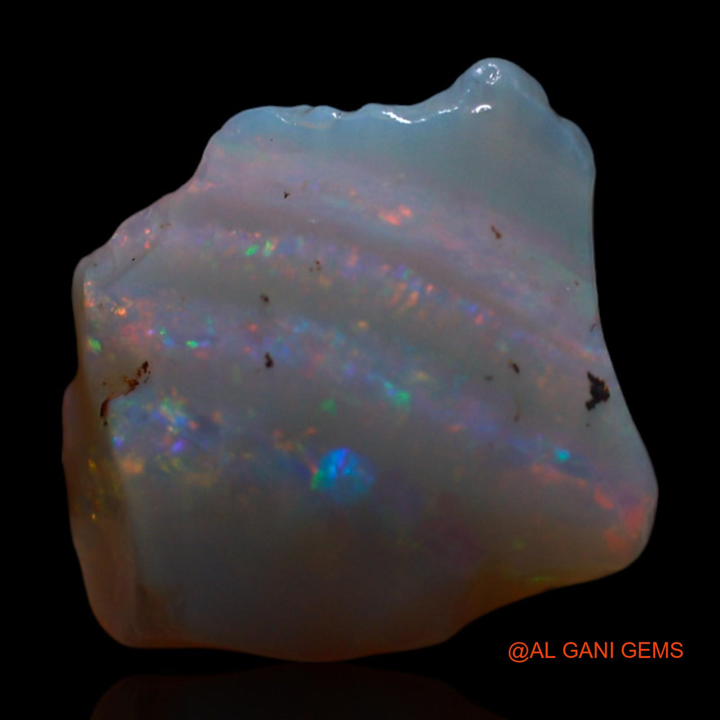 Natural Untreated Fire Opal Loose Gemstone Fancy Rough From Australia 2.00 Cts 12x10x5 mm RG-364