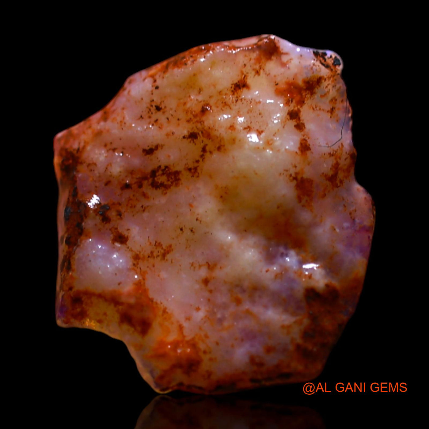 1.00 Cts Natural Australian Fire Opal Loose Gemstone Fancy Rough 11x10x2 mm RG-372