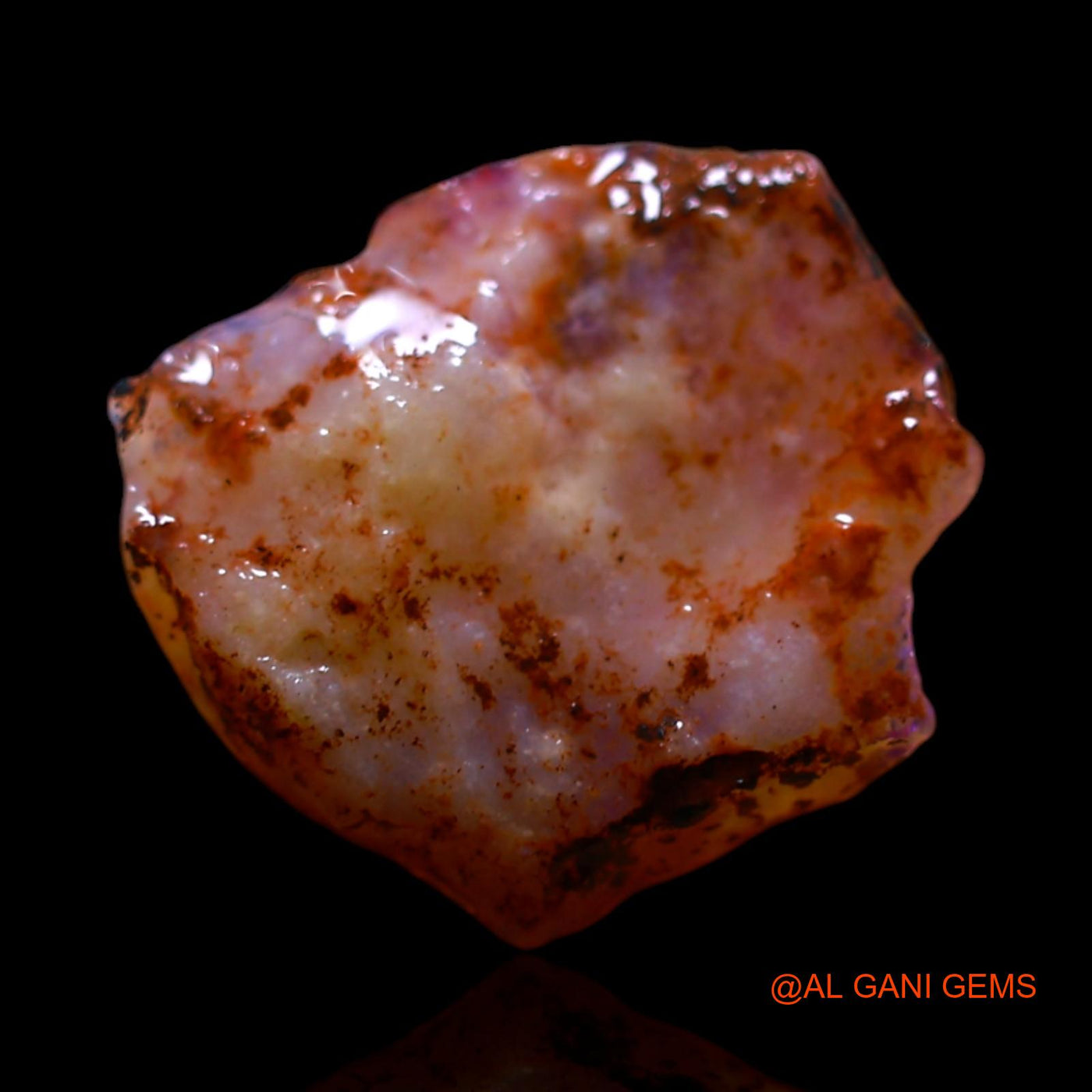 1.00 Cts Natural Australian Fire Opal Loose Gemstone Fancy Rough 11x10x2 mm RG-372