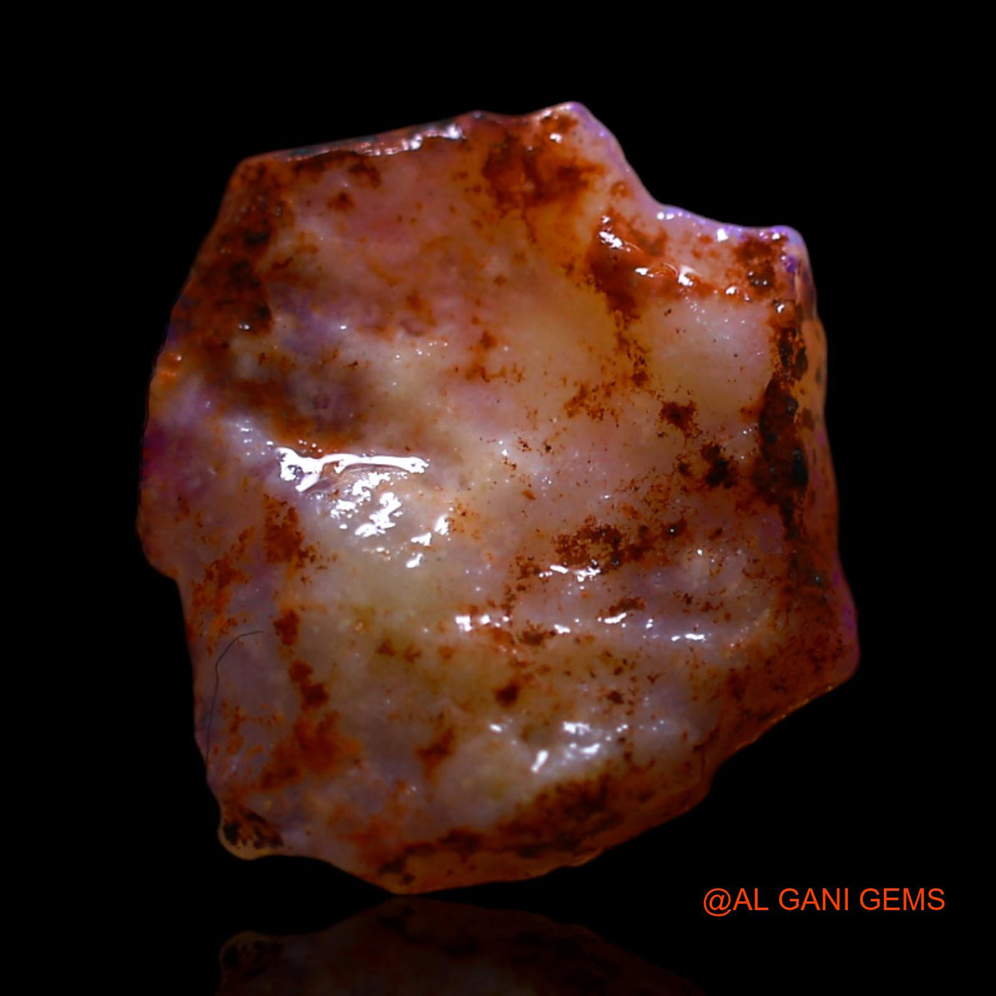1.00 Cts Natural Australian Fire Opal Loose Gemstone Fancy Rough 11x10x2 mm RG-372