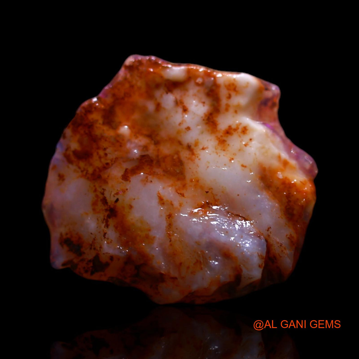 1.00 Cts Natural Australian Fire Opal Loose Gemstone Fancy Rough 11x10x2 mm RG-372