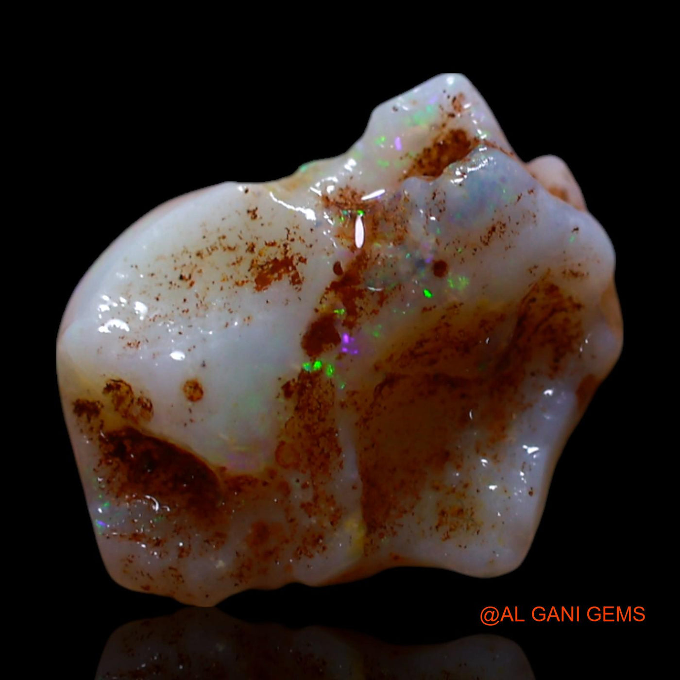 Natural Fire Opal Gemstone 2.00 Cts Loose Fancy Rough From Australia 12x9x5 mm RG-382