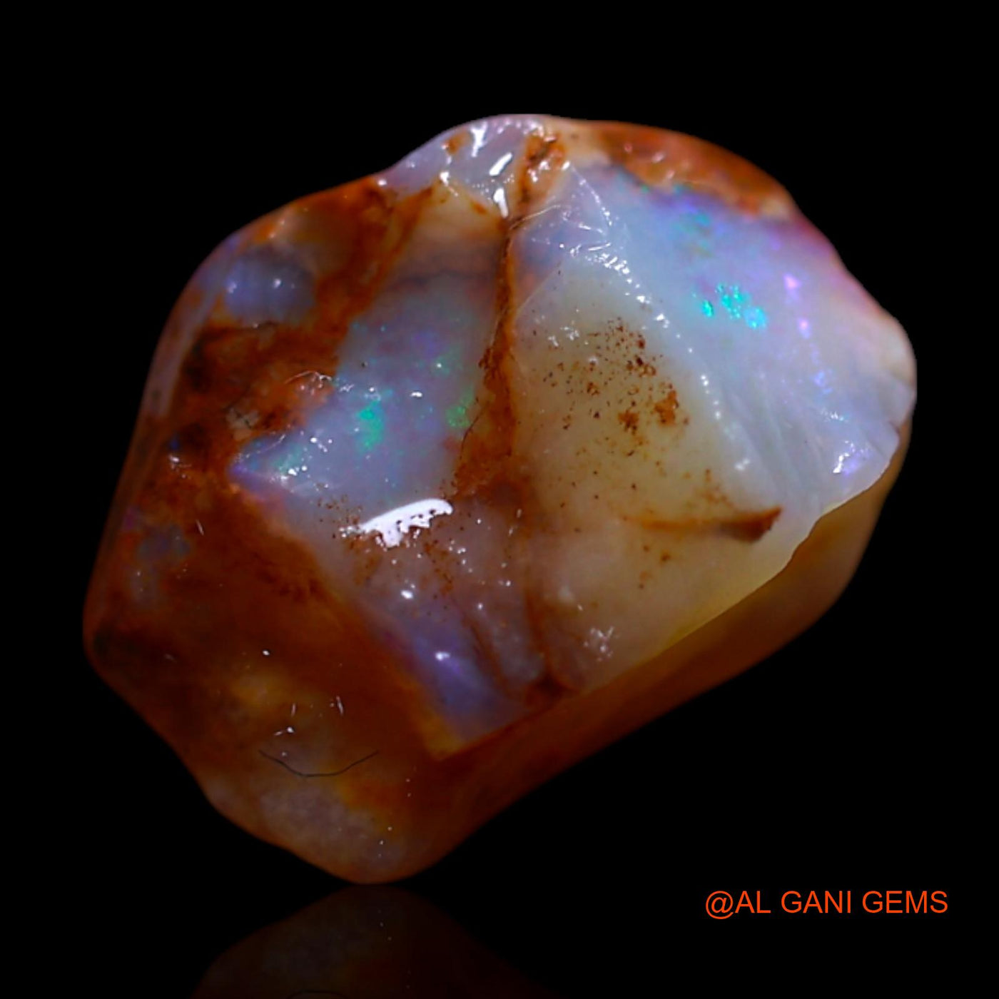 Natural Untreated Fire Opal Loose Gemstone Fancy Rough From Australia 2.00 Cts 10x8x6 mm RG-383