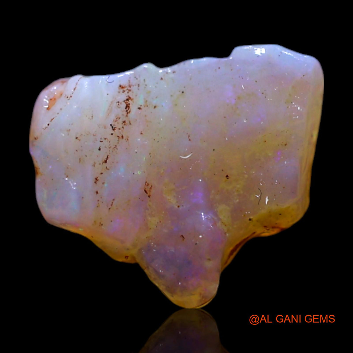 1.00 Cts Natural Australian Fire Opal Fancy Rough Loose Gemstone For Jewelry 10x9x3 mm RG-393