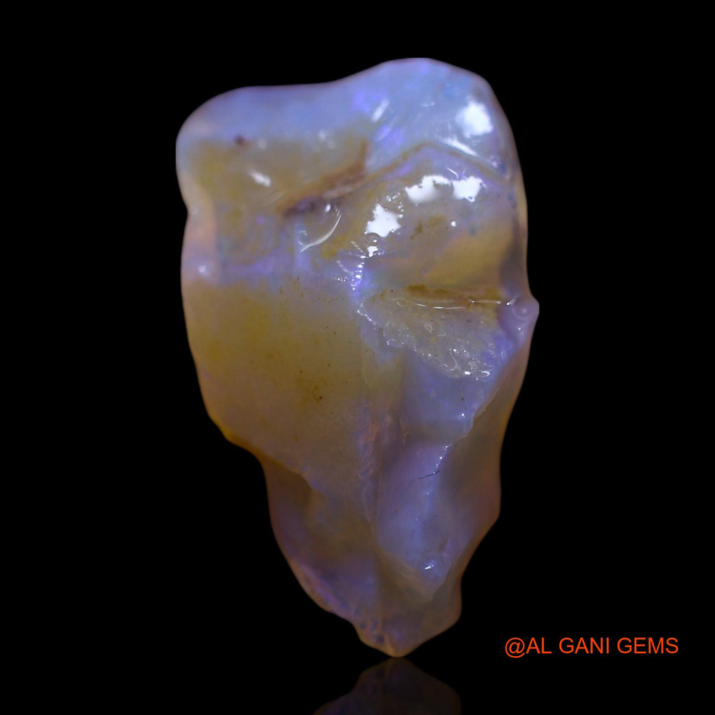 Natural Fire Opal Gemstone 9.00 Cts Loose Fancy Rough From Australia 21x12x7 mm RG-404