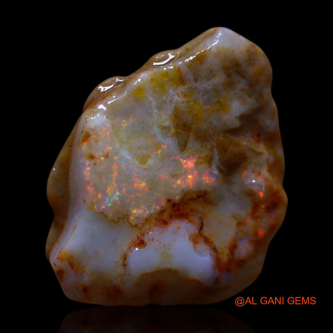 5.00 Cts Natural Australian Fire Opal Loose Gemstone Fancy Rough 18x14x5 mm RG-408