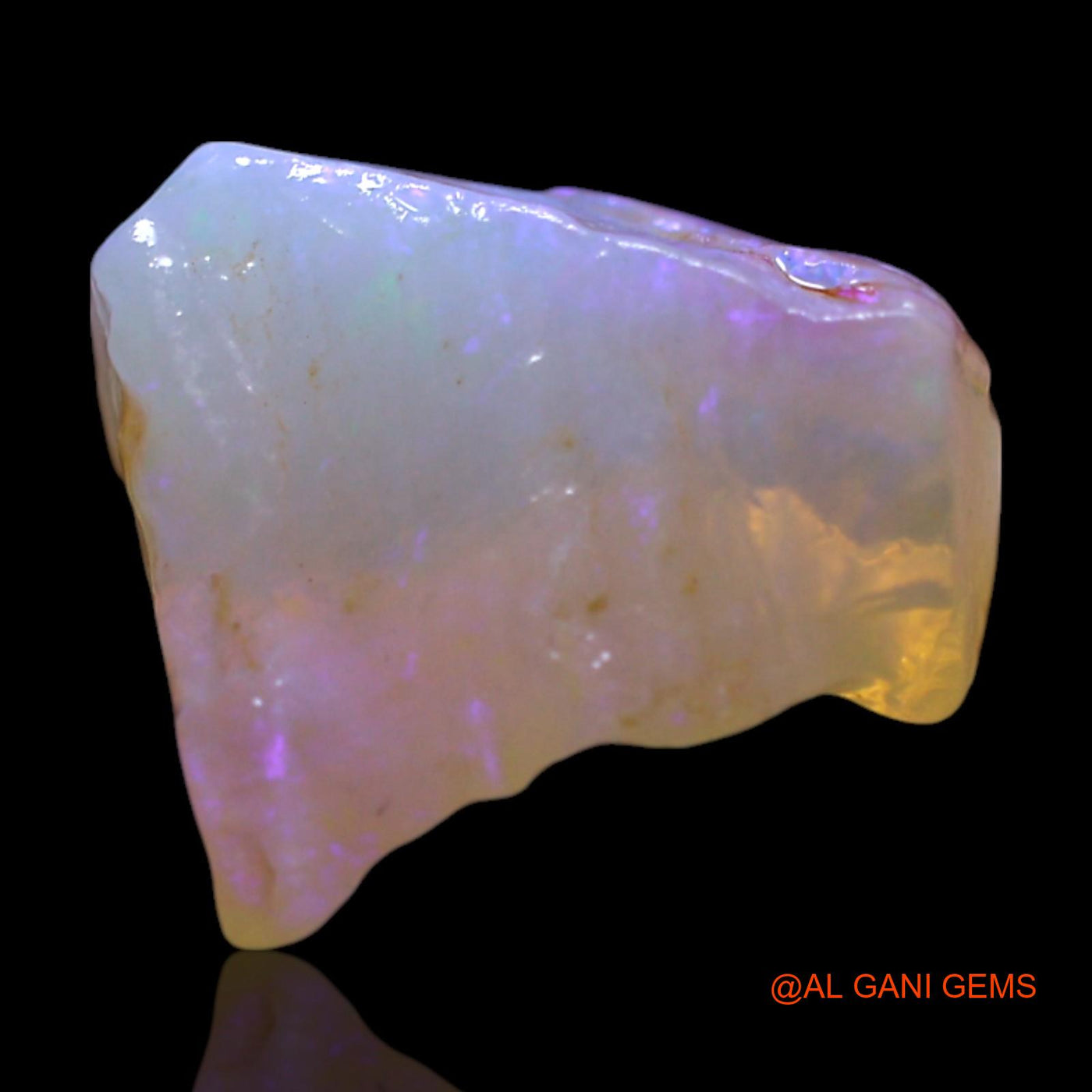 Natural Untreated Fire Opal Loose Gemstone Fancy Rough From Australia 4.00 Cts 13x12x8 mm RG-425