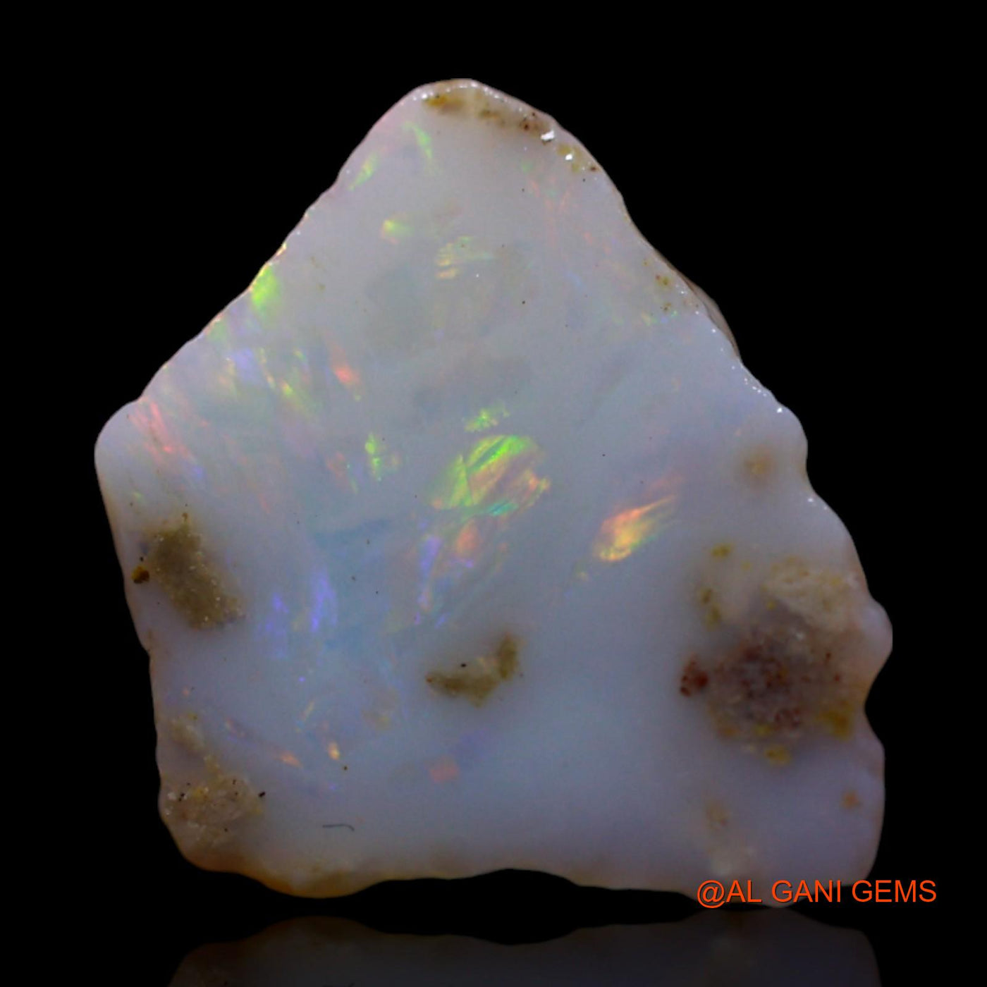 Natural Untreated Fire Opal Loose Gemstone Fancy Rough From Australia 4.00 Cts 13x11x6 mm RG-430