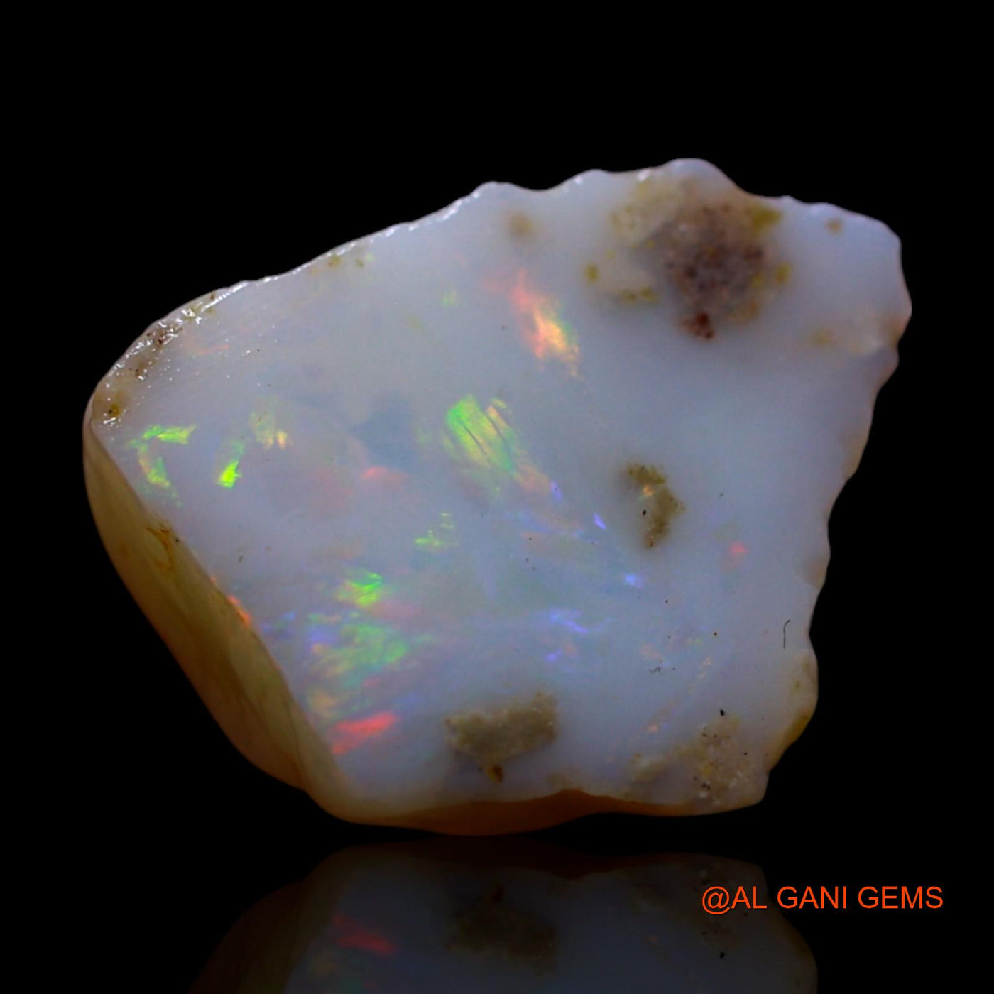 Natural Untreated Fire Opal Loose Gemstone Fancy Rough From Australia 4.00 Cts 13x11x6 mm RG-430