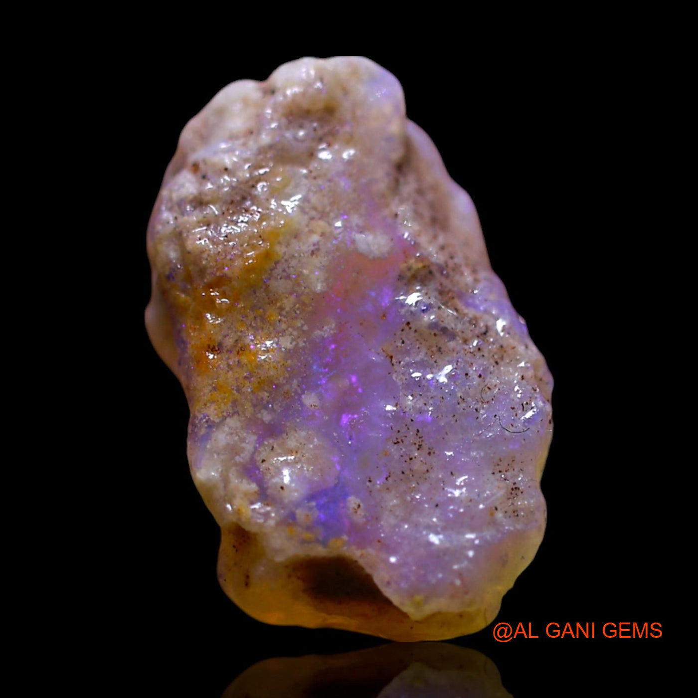 Natural Untreated Fire Opal Loose Gemstone Fancy Rough From Australia 4.00 Cts 15x9x5 mm RG-446