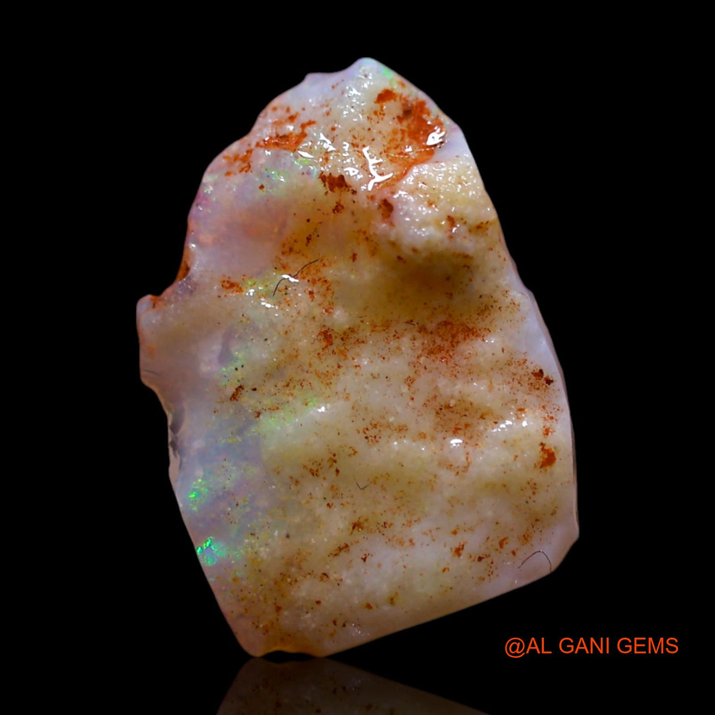 1.00 Cts Unheated Australian Fire Opal Loose Gemstone Fancy Rough Natural 14x10x3 mm RG-454