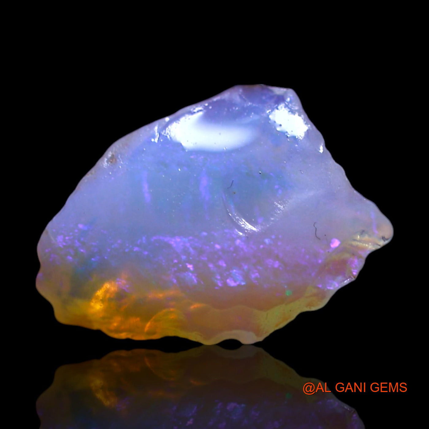 Natural Fire Opal Gemstone 3.00 Cts Loose Fancy Rough From Australia 13x10x5 mm RG-474