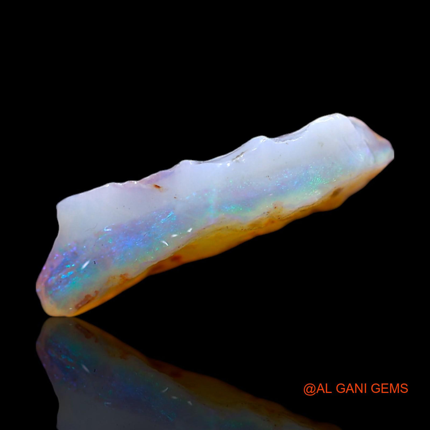 Natural Fire Opal Gemstone 2.00 Cts Loose Fancy Rough From Australia 15x8x4 mm RG-497