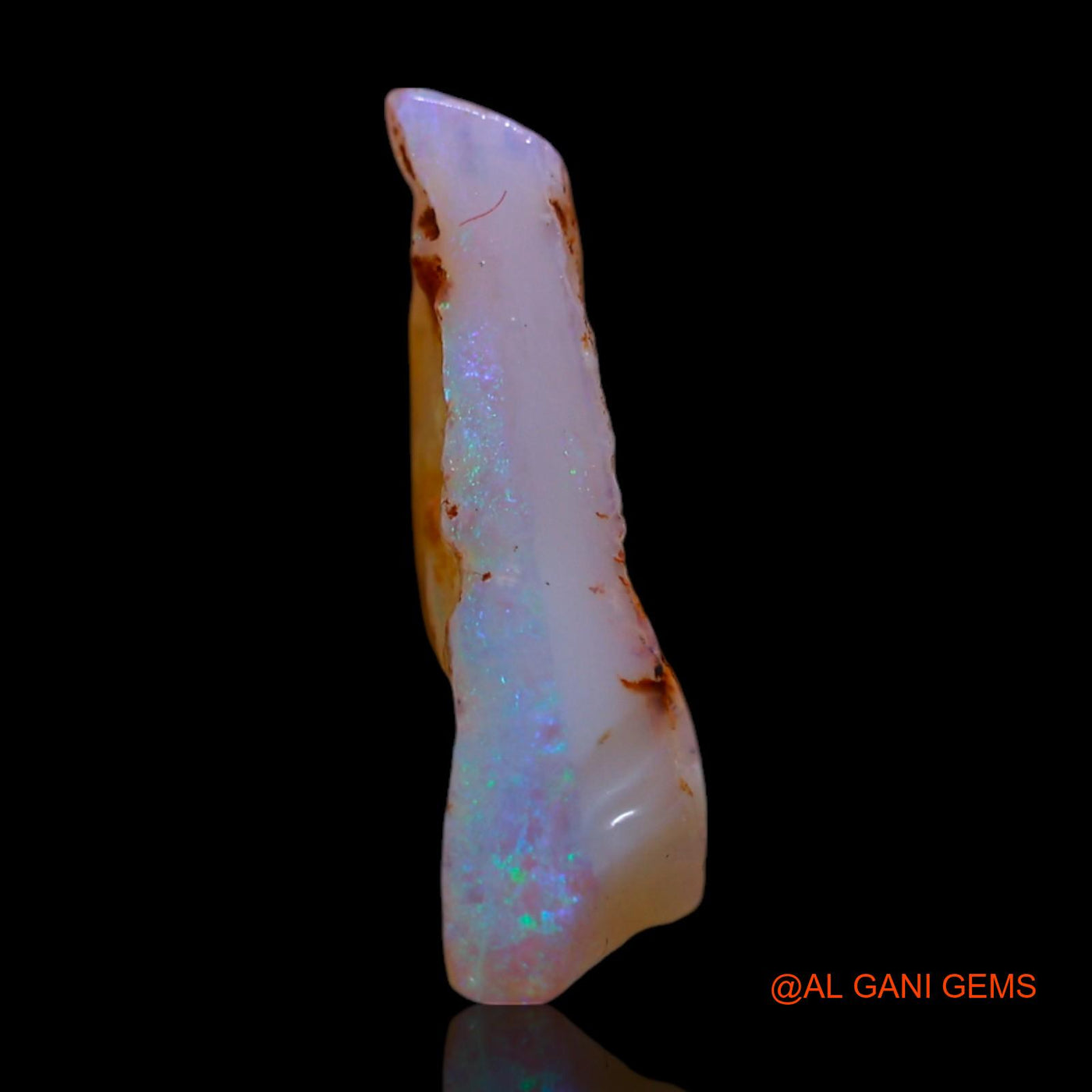 Natural Fire Opal Gemstone 2.00 Cts Loose Fancy Rough From Australia 15x8x4 mm RG-497