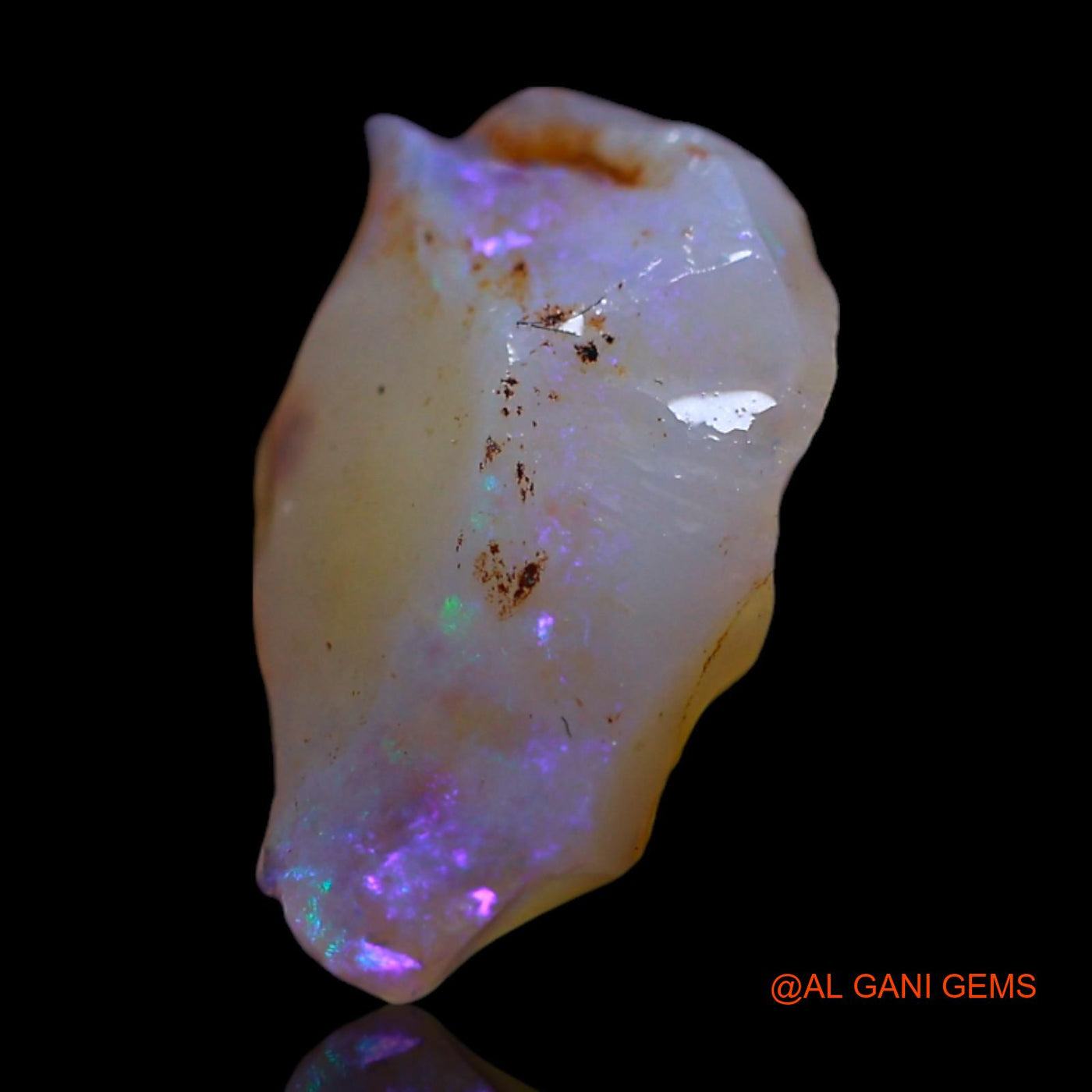 Natural Fire Opal Gemstone 2.00 Cts Loose Fancy Rough From Australia 13x9x4 mm RG-514