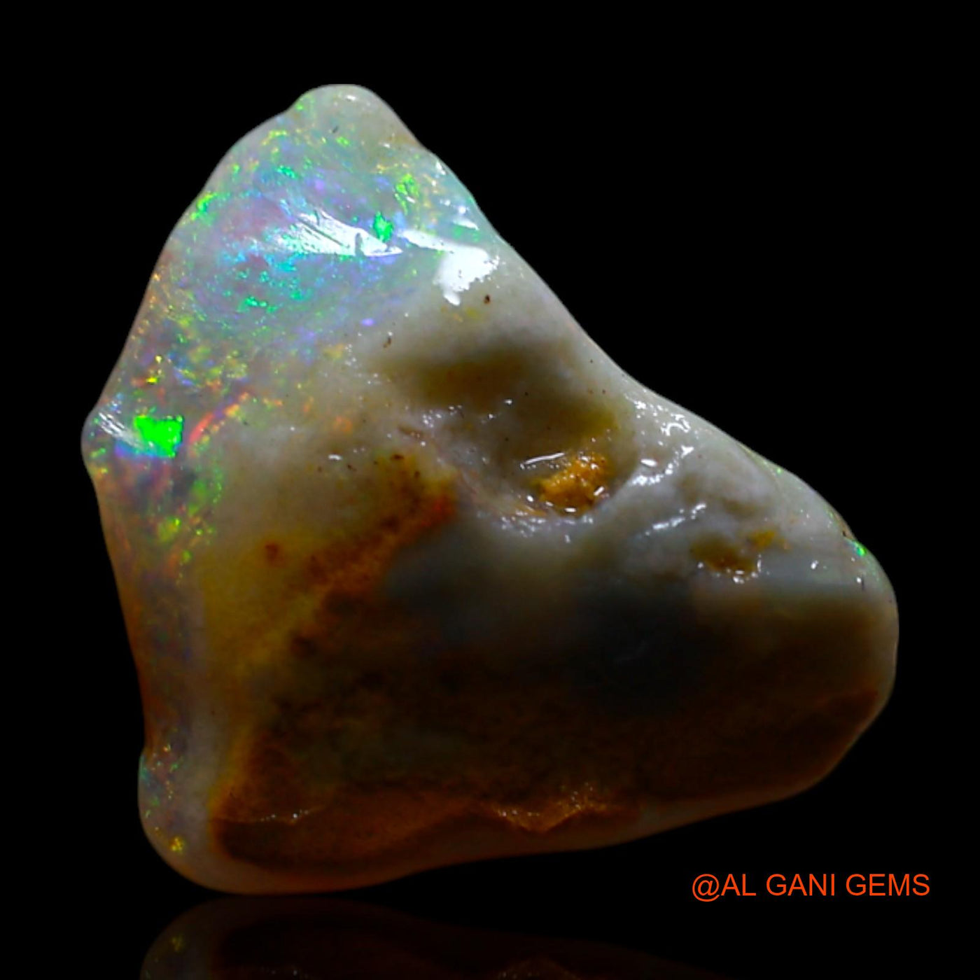 Natural Fire Opal Gemstone 2.00 Cts Loose Fancy Rough From Australia 11x9x4 mm RG-529