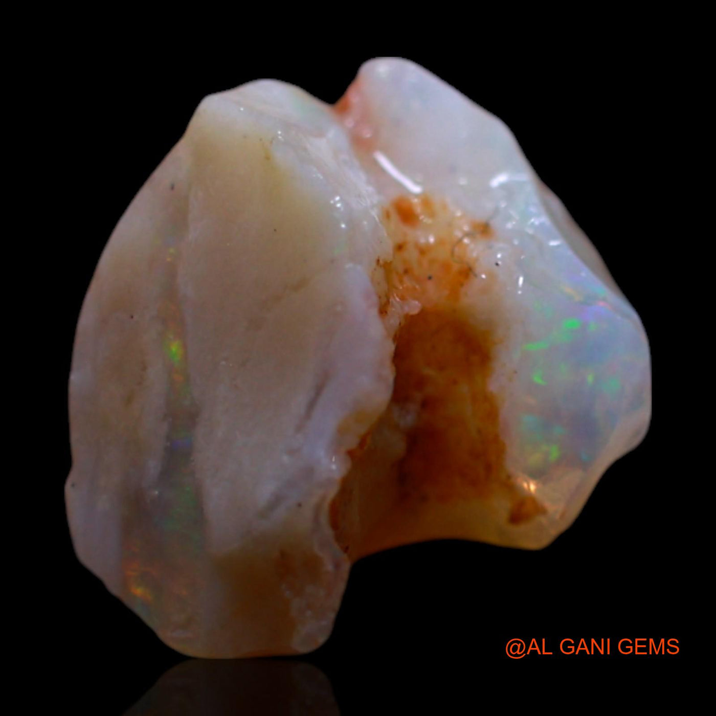 Natural Untreated Fire Opal Loose Gemstone Fancy Rough From Australia 2.00 Cts 11x9x7 mm RG-539