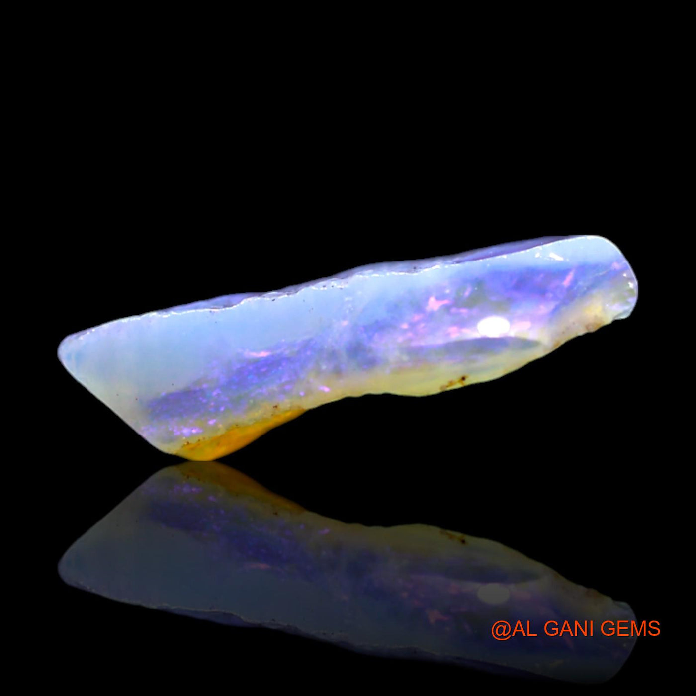 Natural Fire Opal Gemstone 1.80 Cts Loose Fancy Rough From Australia 13x8x3 mm RG-544