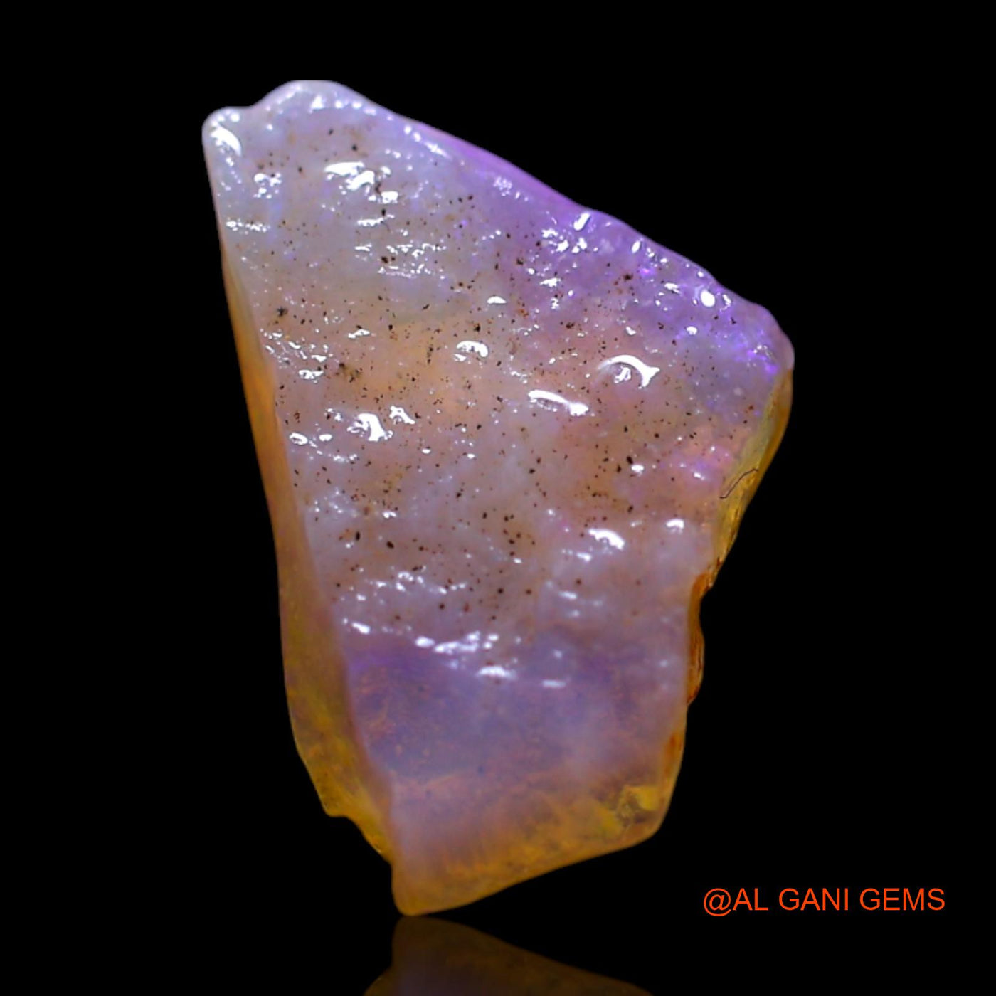 Natural Fire Opal Gemstone 1.80 Cts Loose Fancy Rough From Australia 13x8x3 mm RG-544