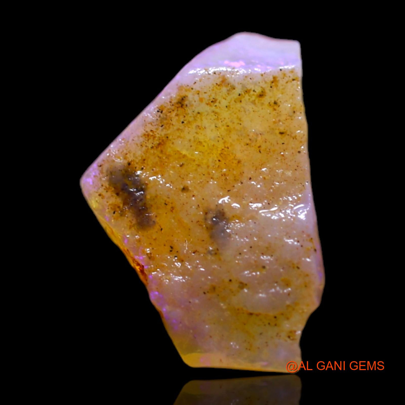 Natural Fire Opal Gemstone 1.80 Cts Loose Fancy Rough From Australia 13x8x3 mm RG-544