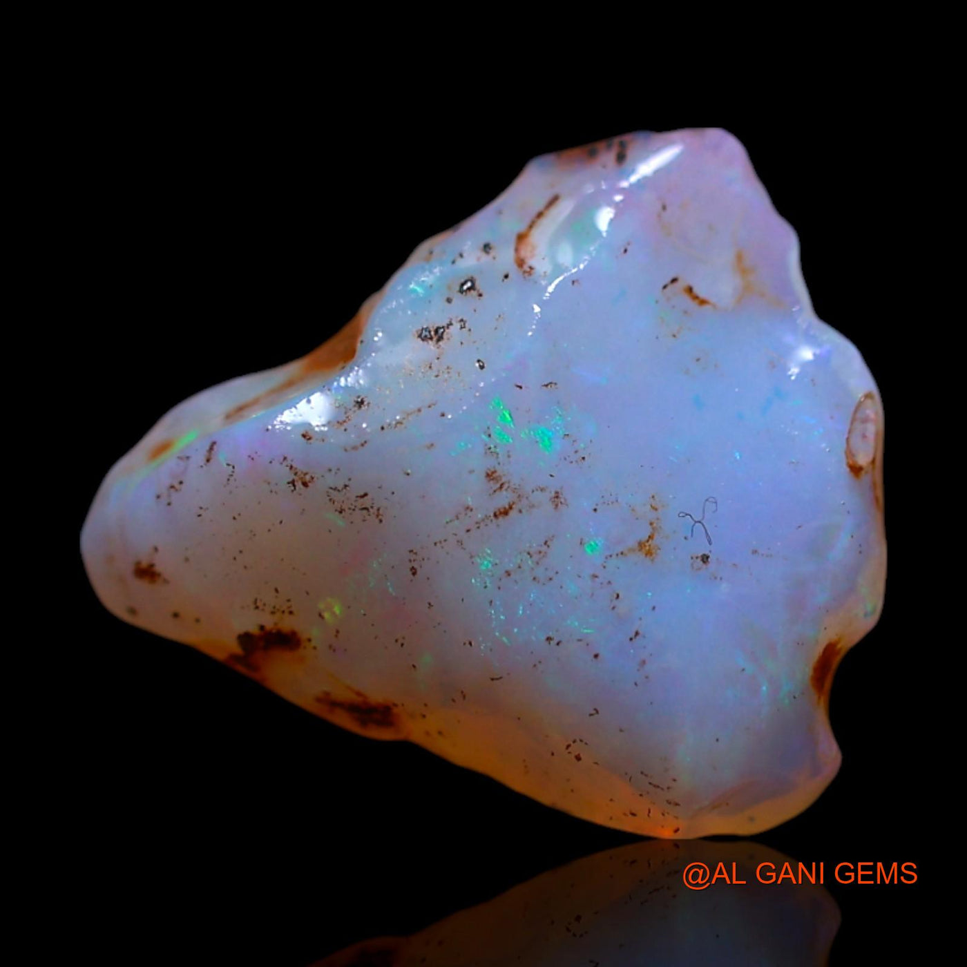 Natural Untreated Fire Opal Loose Gemstone Fancy Rough From Australia 1.00 Cts 11x9x3 mm RG-562