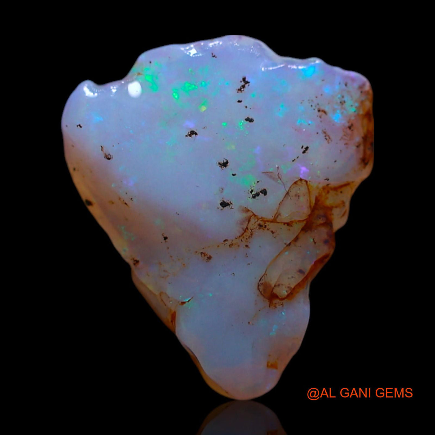 Natural Untreated Fire Opal Loose Gemstone Fancy Rough From Australia 1.00 Cts 11x9x3 mm RG-562