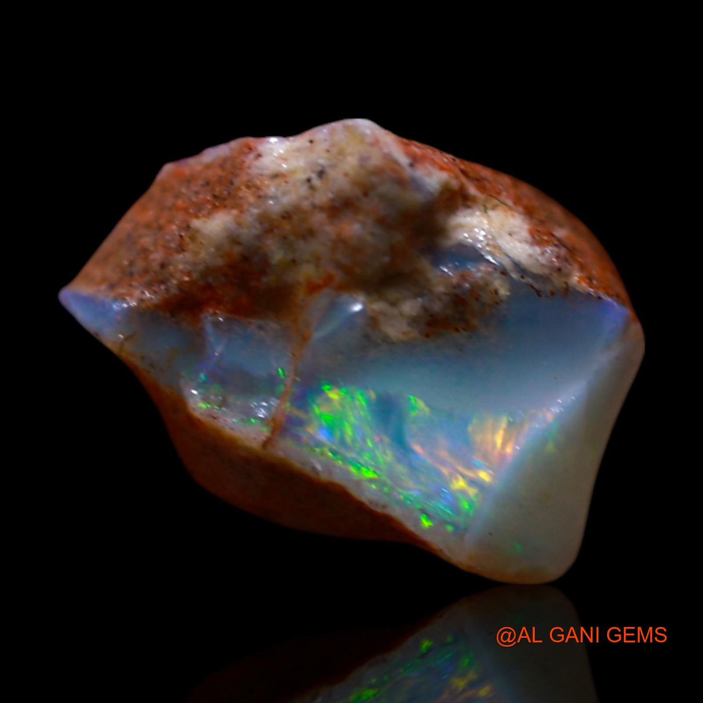 Natural Fire Opal Gemstone 2.00 Cts Loose Fancy Rough From Australia 10x9x7 mm RG-568