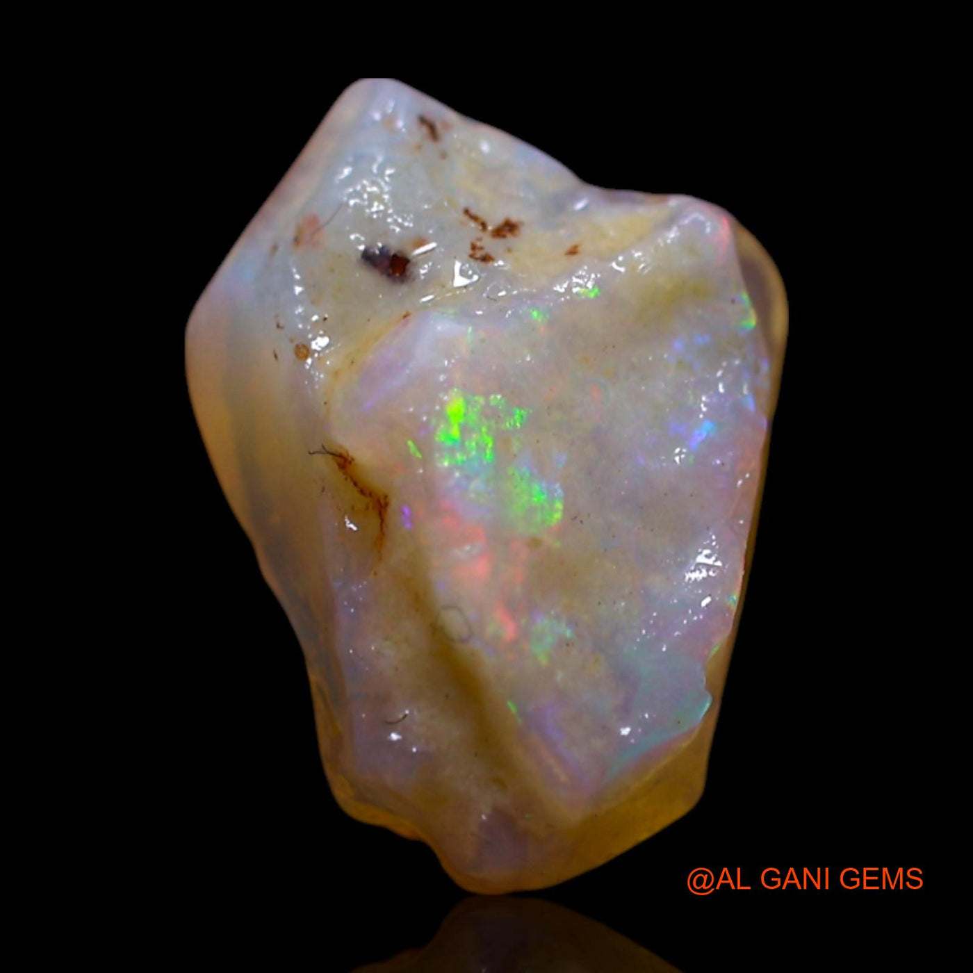 Natural Fire Opal Gemstone 2.00 Cts Loose Fancy Rough From Australia 11x8x4 mm RG-574