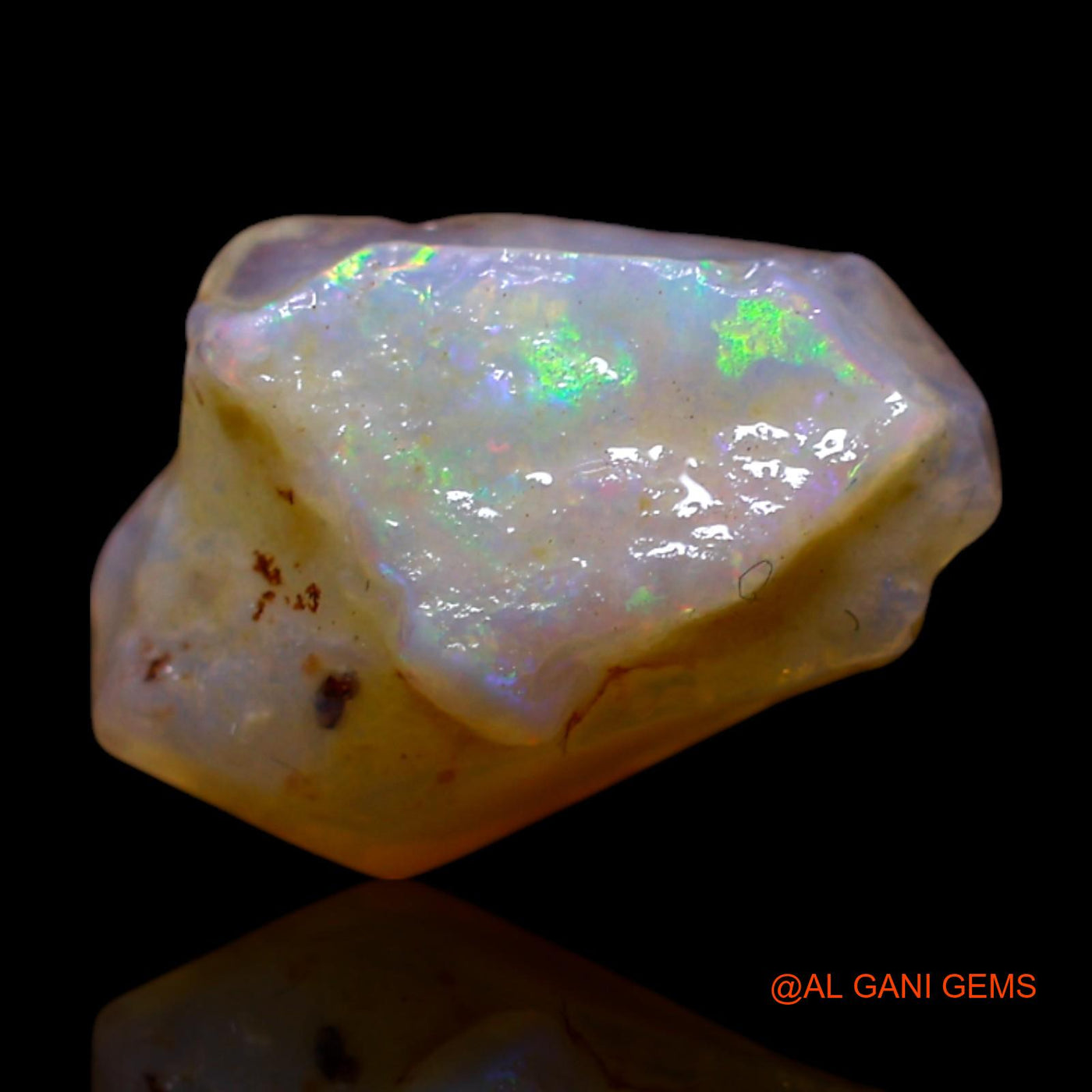 Natural Fire Opal Gemstone 2.00 Cts Loose Fancy Rough From Australia 11x8x4 mm RG-574