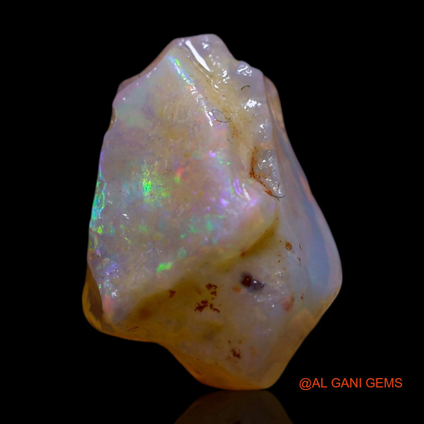 Natural Fire Opal Gemstone 2.00 Cts Loose Fancy Rough From Australia 11x8x4 mm RG-574