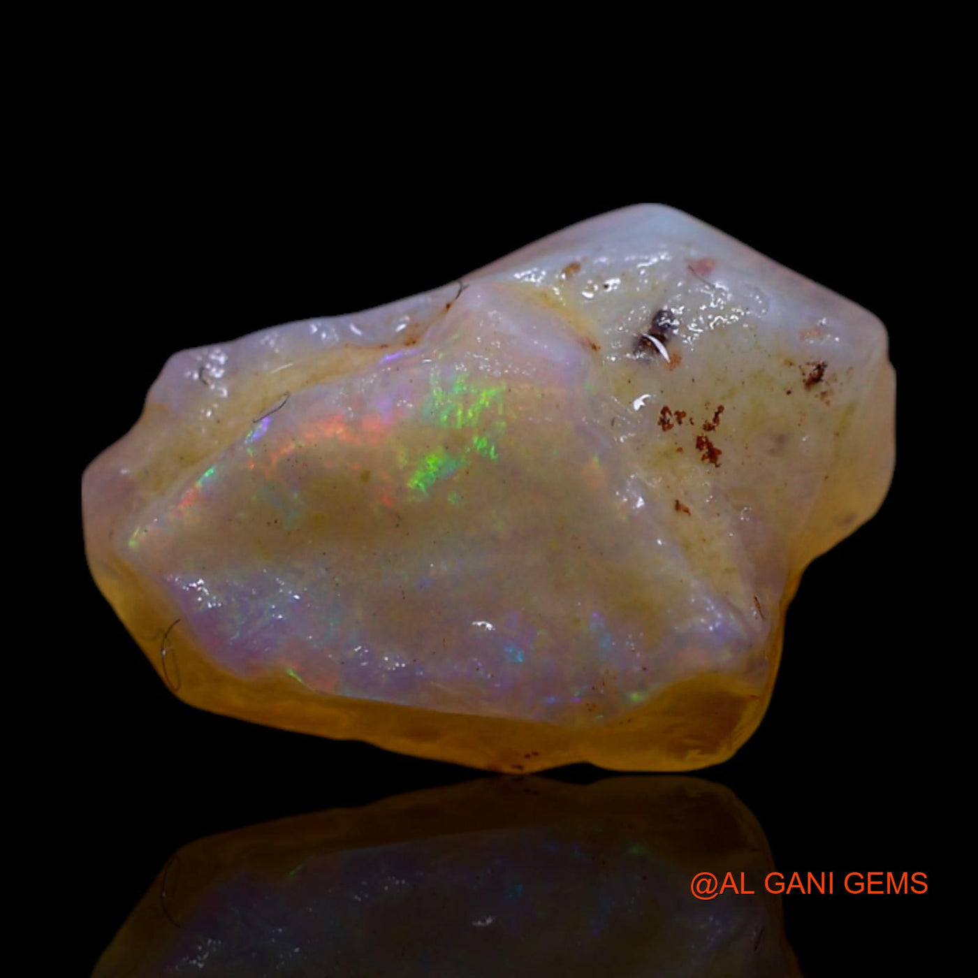 Natural Fire Opal Gemstone 2.00 Cts Loose Fancy Rough From Australia 11x8x4 mm RG-574