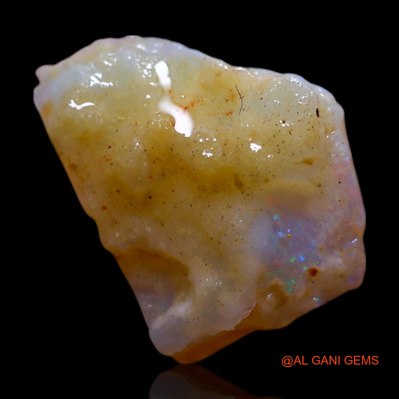1.00 Cts Natural Australian Fire Opal Loose Gemstone Fancy Rough 11x9x4 mm RG-579