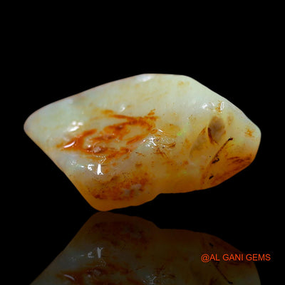 Natural Untreated Fire Opal Loose Gemstone Fancy Rough From Australia 4.00 Cts 16x7x5 mm RG-57