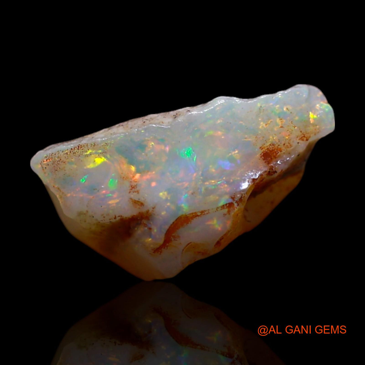 Natural Fire Opal Gemstone 1.80 Cts Loose Fancy Rough From Australia 10x6x5 mm RG-591