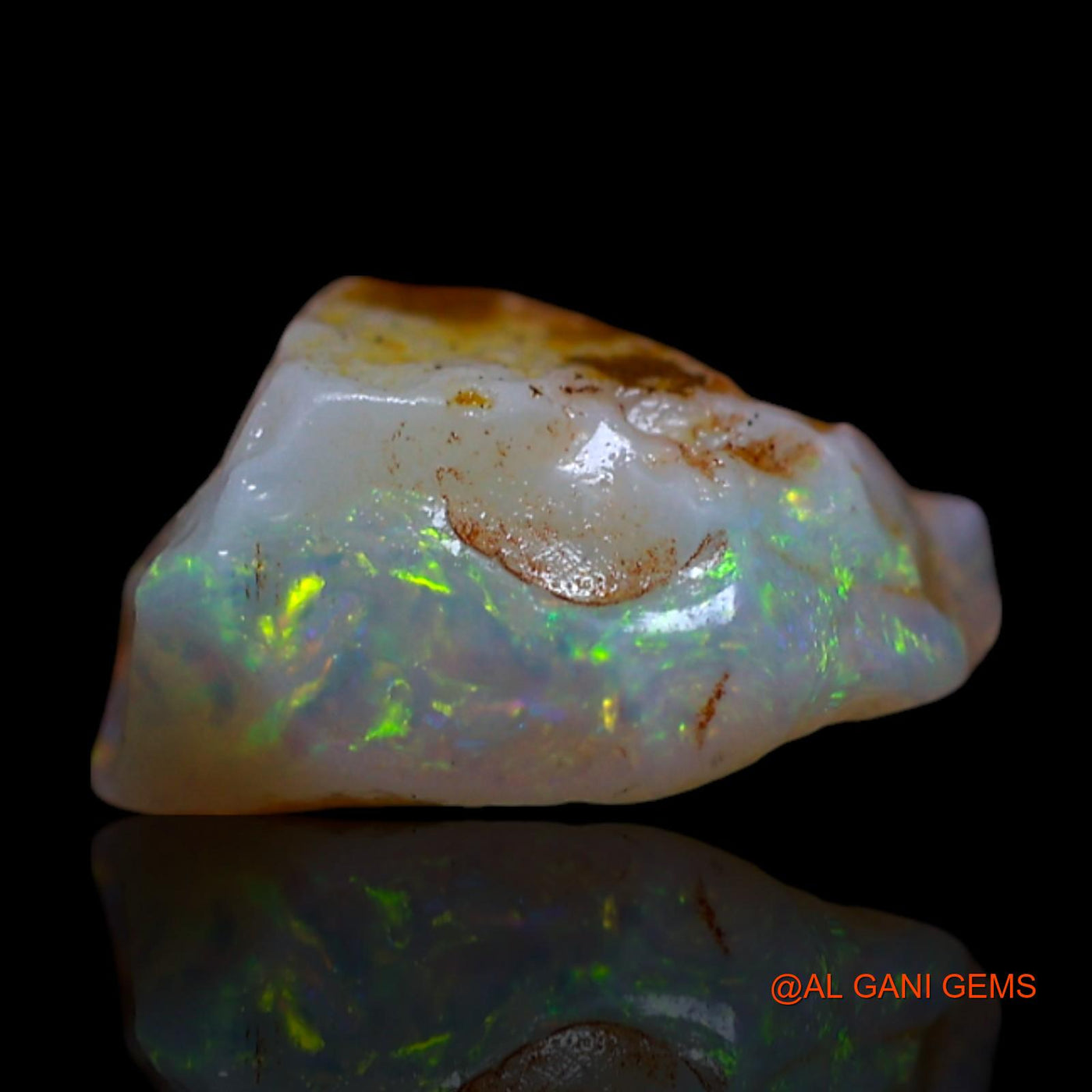 Natural Fire Opal Gemstone 1.80 Cts Loose Fancy Rough From Australia 10x6x5 mm RG-591