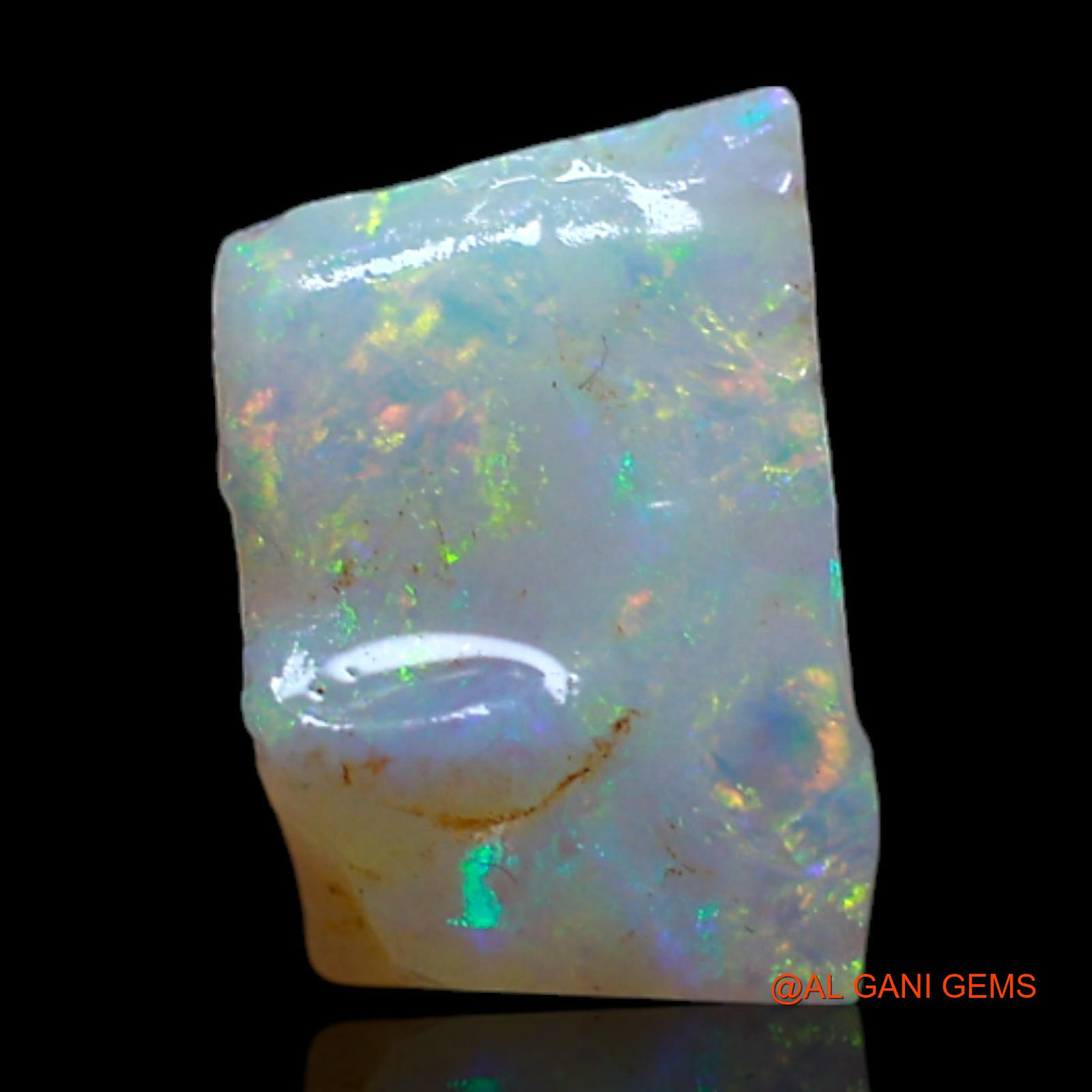 Natural Untreated Fire Opal Loose Gemstone Fancy Rough From Australia 2.00 Cts 8x7x5 mm RG-596