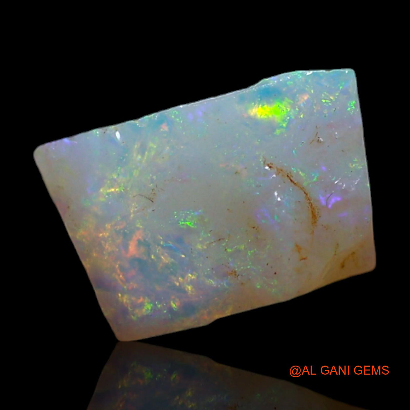 Natural Untreated Fire Opal Loose Gemstone Fancy Rough From Australia 2.00 Cts 8x7x5 mm RG-596