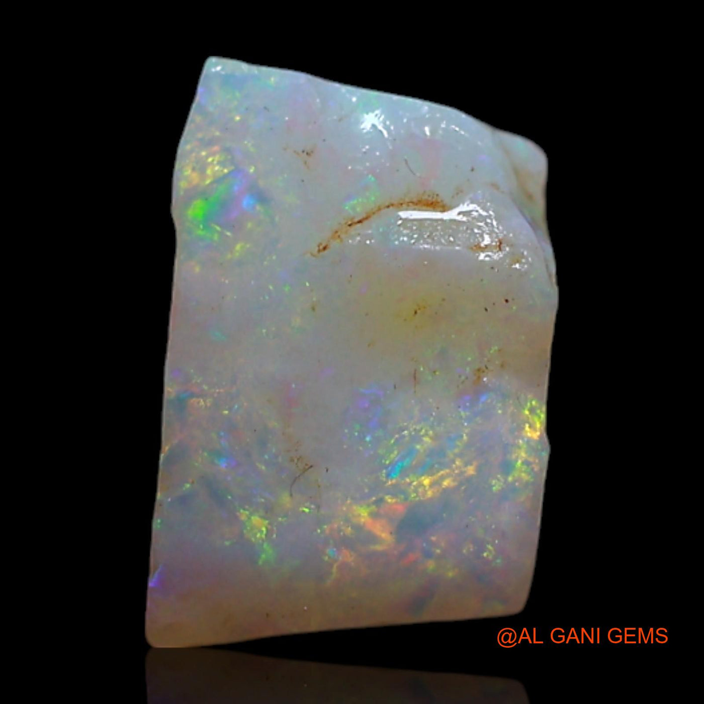 Natural Untreated Fire Opal Loose Gemstone Fancy Rough From Australia 2.00 Cts 8x7x5 mm RG-596