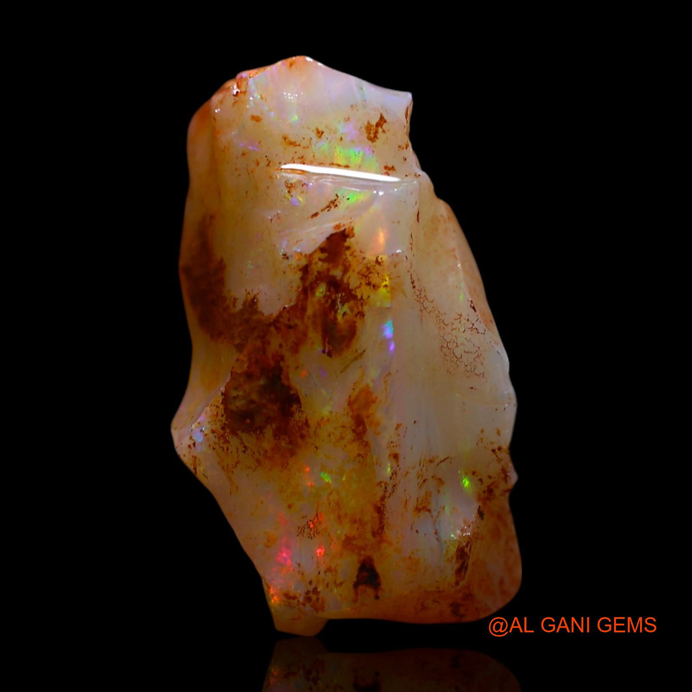 5.00 Cts Natural Australian Fire Opal Loose Gemstone Fancy Rough 17x9x8 mm RG-604