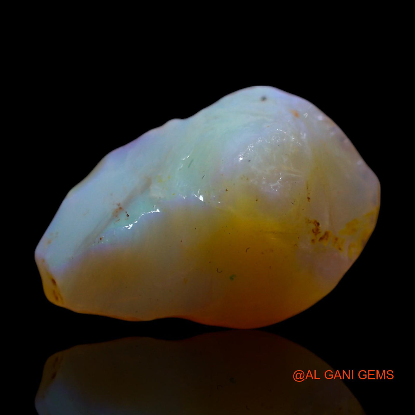 Natural Fire Opal Gemstone 4.00 Cts Loose Fancy Rough From Australia 15x10x7 mm RG-615