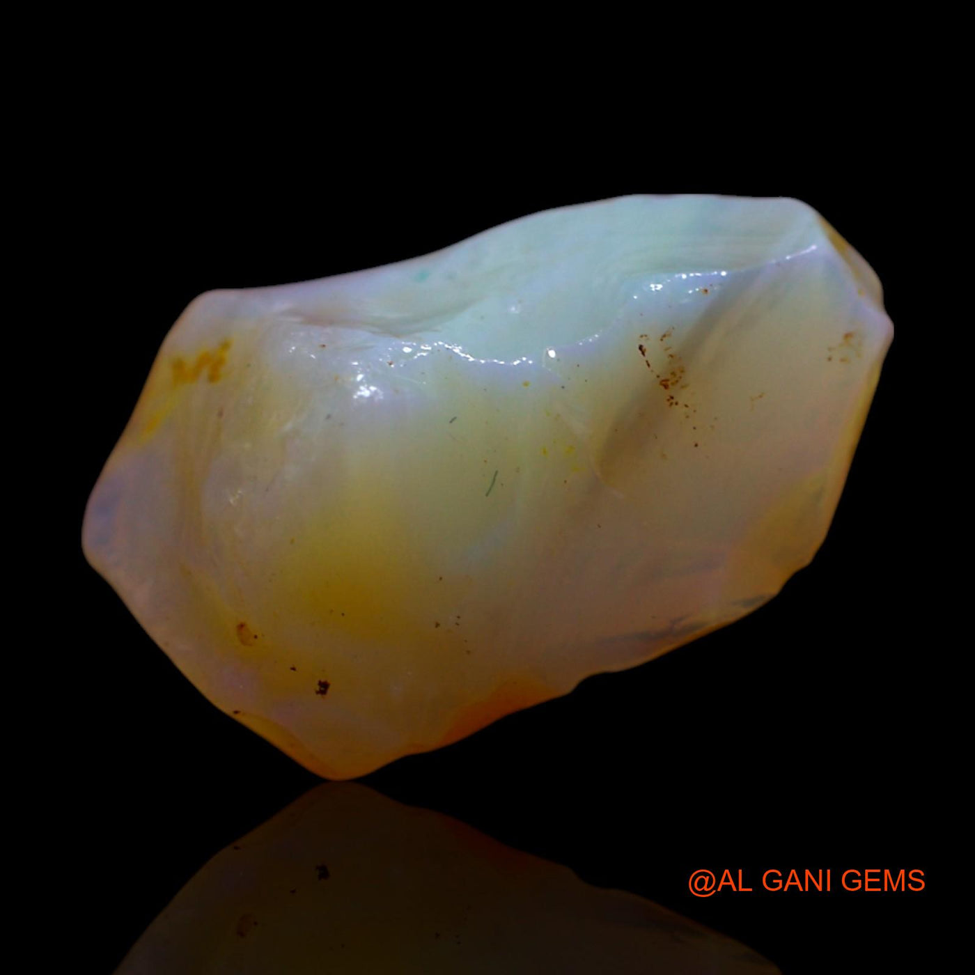 Natural Fire Opal Gemstone 4.00 Cts Loose Fancy Rough From Australia 15x10x7 mm RG-615