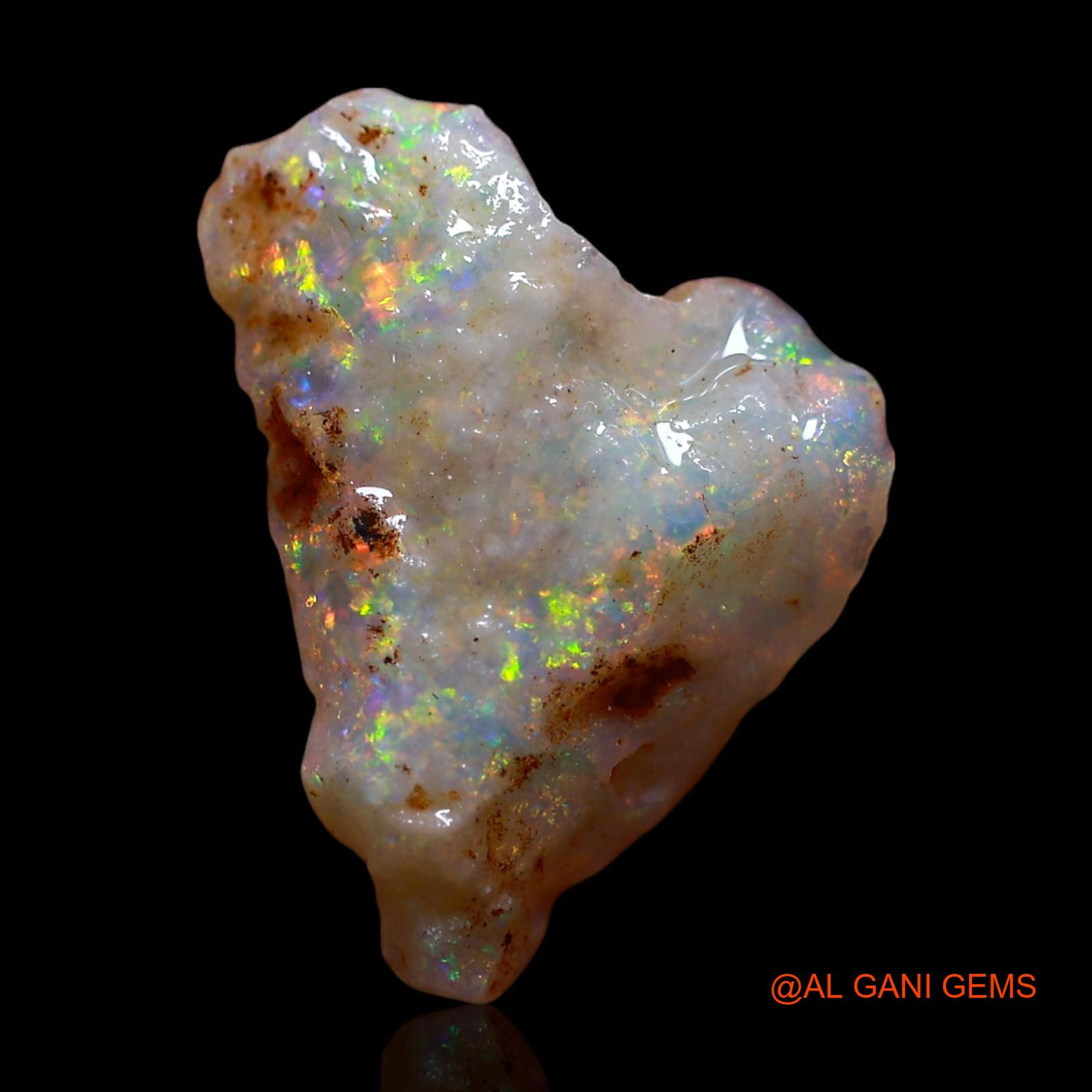 2.00 Cts Unheated Australian Fire Opal Loose Gemstone Fancy Rough Natural 15x10x4 mm RG-63